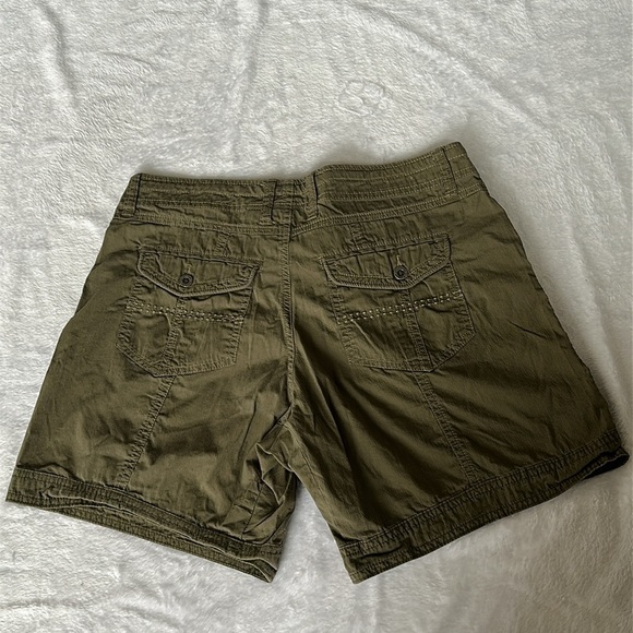 KUHL Women Kontra 6" Inseam Pockets Stretch UPF 50 Outdoor Hiking Shorts 8 Green - Picture 2 of 10